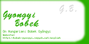 gyongyi bobek business card